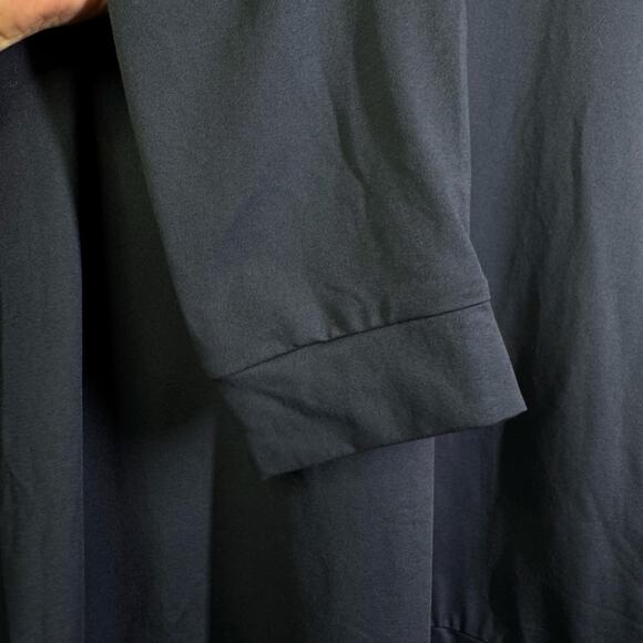 SWANNIES Pullover XL Leo Floral Contrast Quarter Zip Golf Navy Stand Collar - Picture 10 of 15